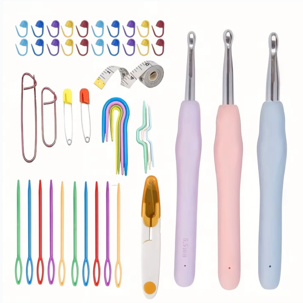 Fishing Hook Size - Ergonomik Tığ Seti Büyük Boy İplik