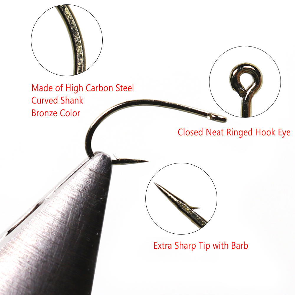 Bimoo 50/100/200PCS # 12 ~ # 2 - Fishing Hook Barbless incelemesi ve fiyatı